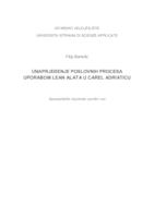 Poveznica na dokument Unaprijeđenje poslovnih procesa uporabom Lean alata u Carel Adriaticu