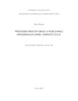 Procesni pristup obuci u poslovnoj organizaciji Carel Adriatic d.o.o.