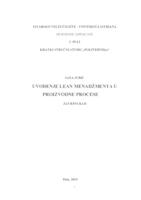 prikaz prve stranice dokumenta Uvođenje Lean menadžmenta u proizvodne procese