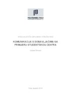 prikaz prve stranice dokumenta Komunikacija s dobavljačima na odabranom primjeru poduzeća Studentski centar Sveučilišta u Zagrebu